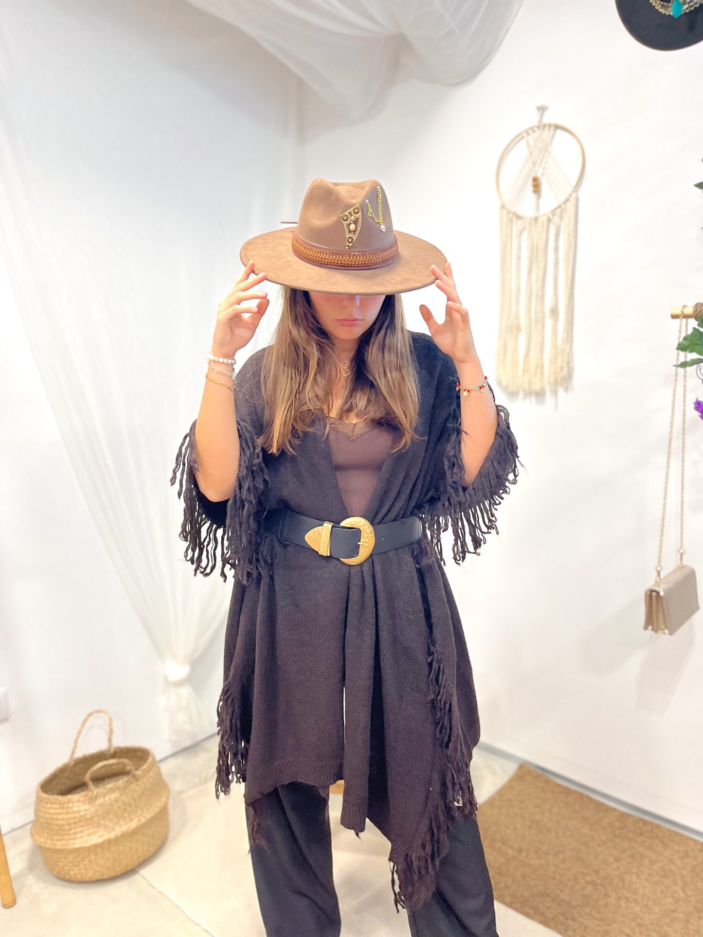 Poncho Flecado Marrón