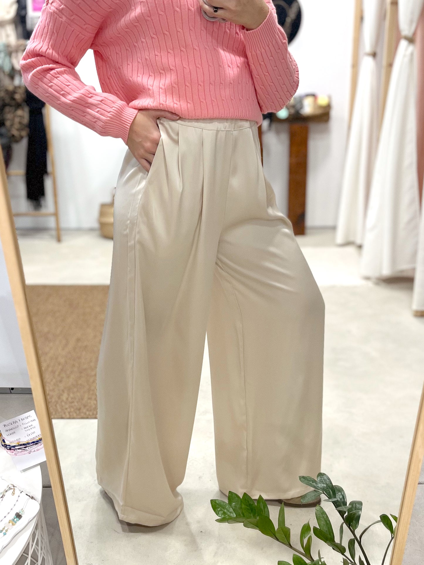 Palazzo Satinado Beige