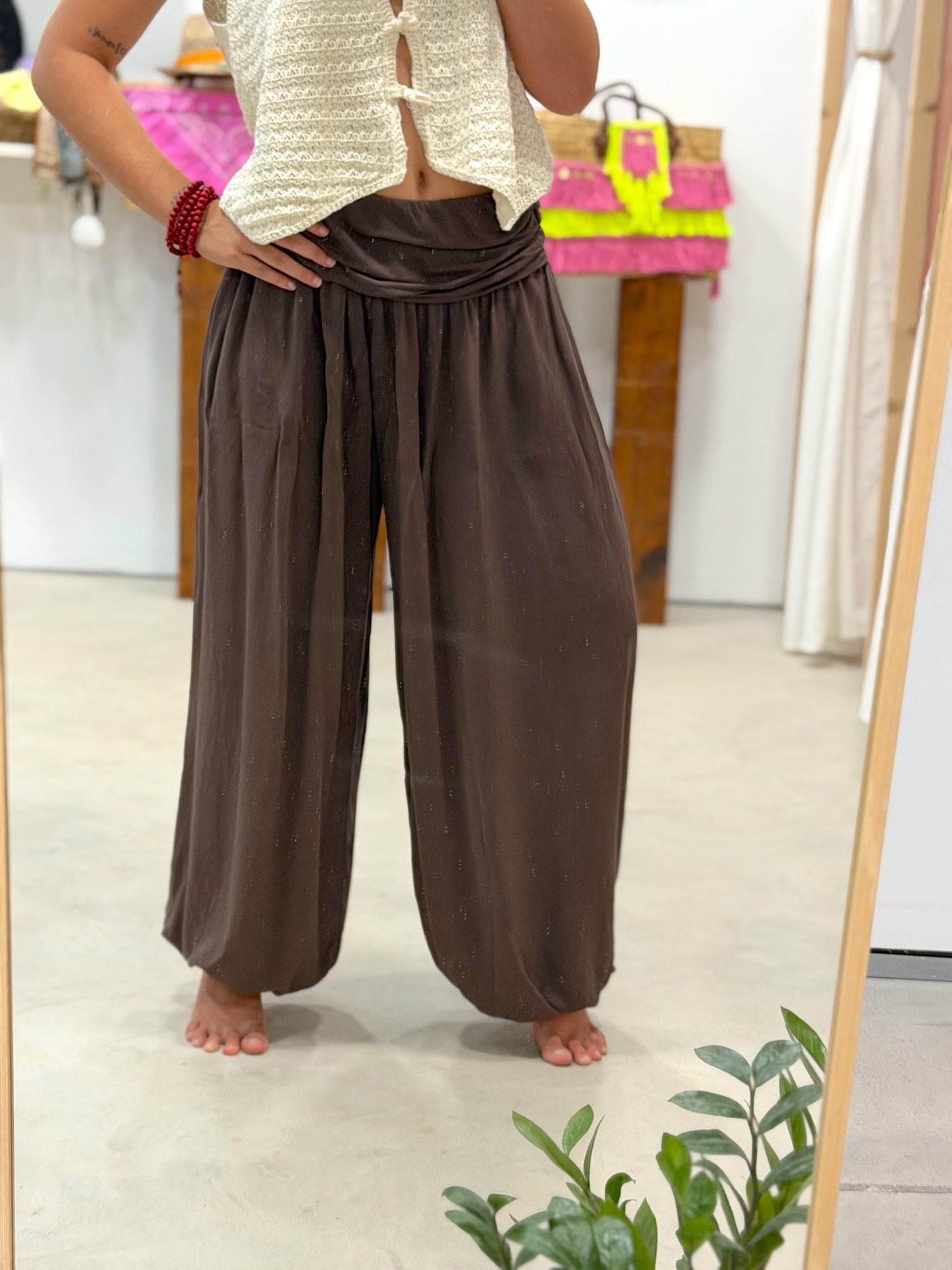 Pantalón Baggy Flow Marrón