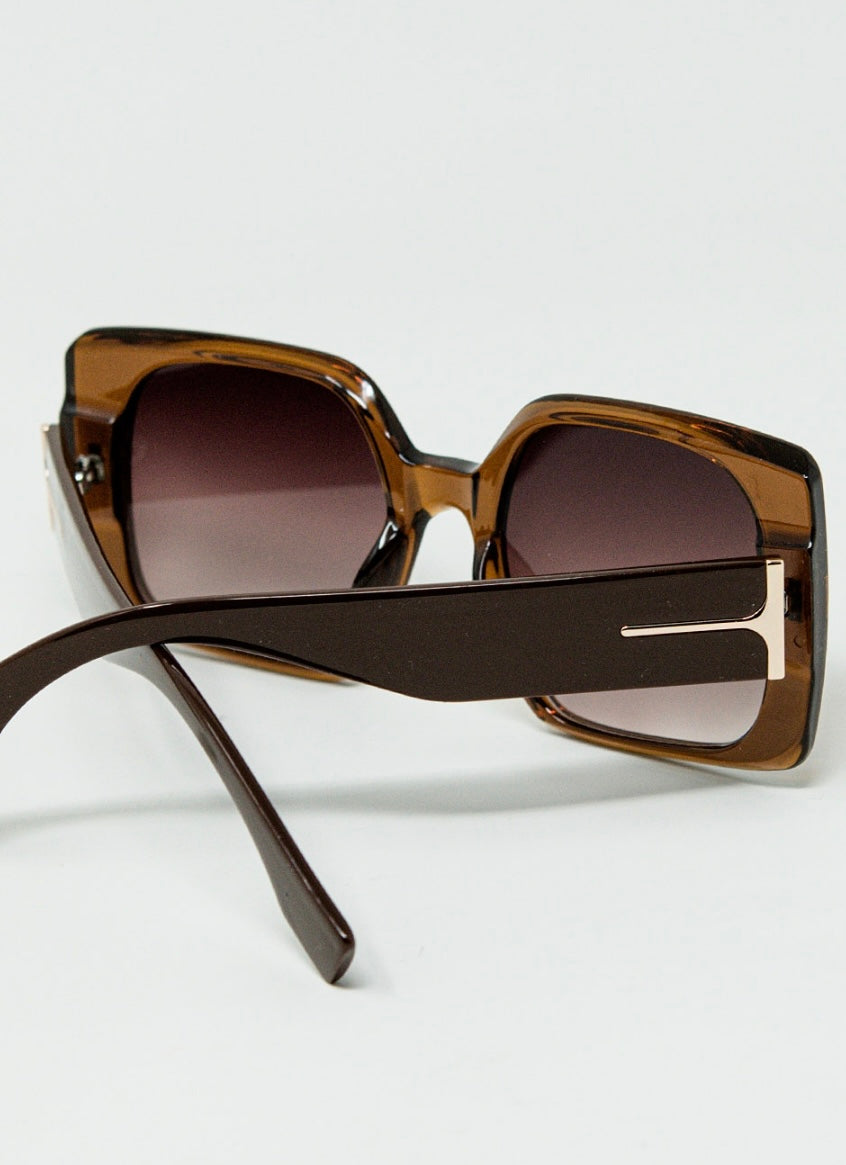 Gafas de Sol Cuadradas Marrones