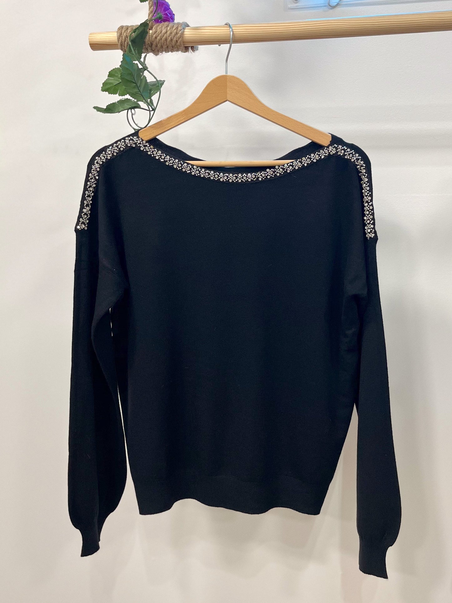 Jersey Detalle Brillo Black