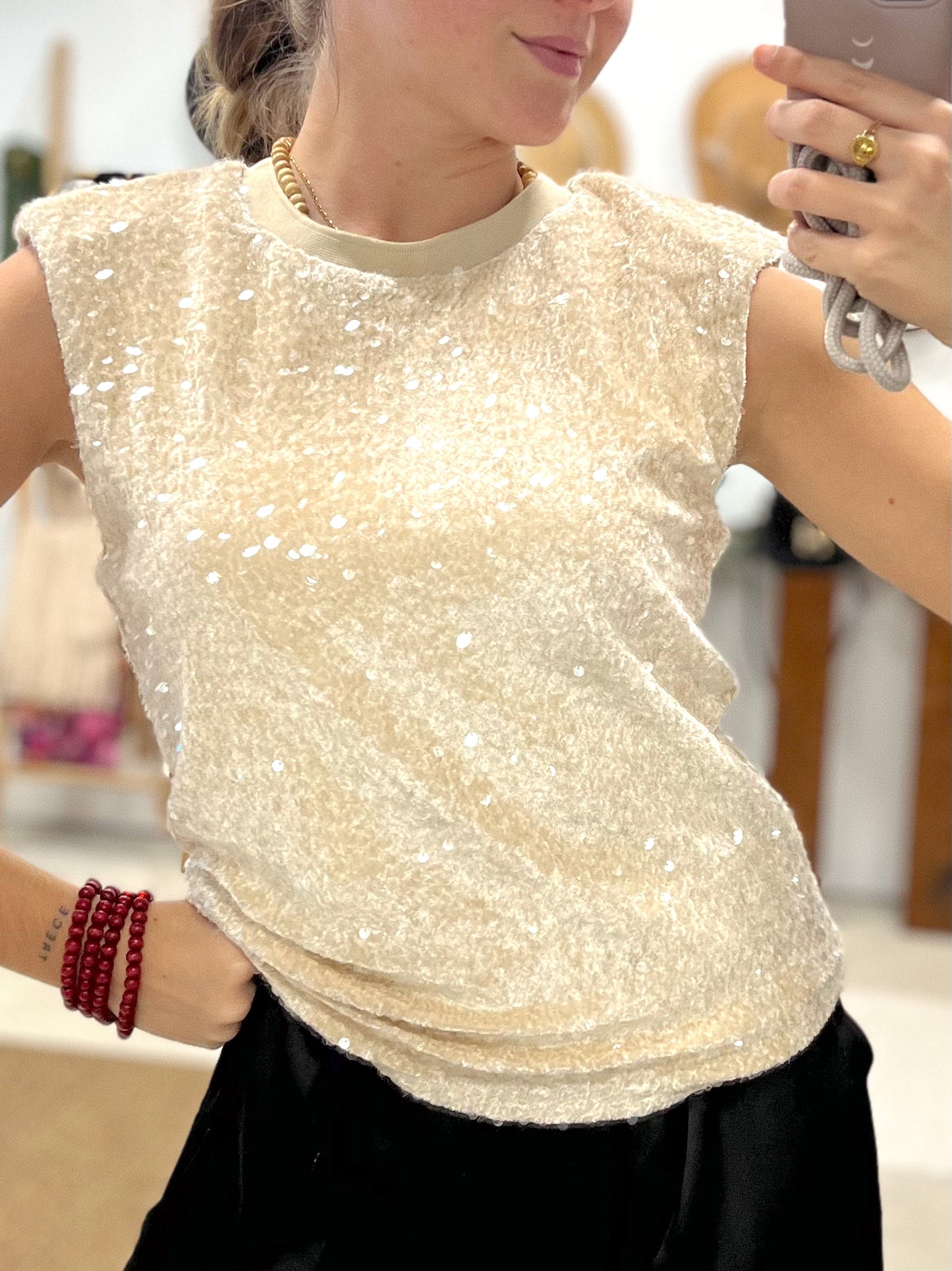 Top Terciopelo y Lentejuelas