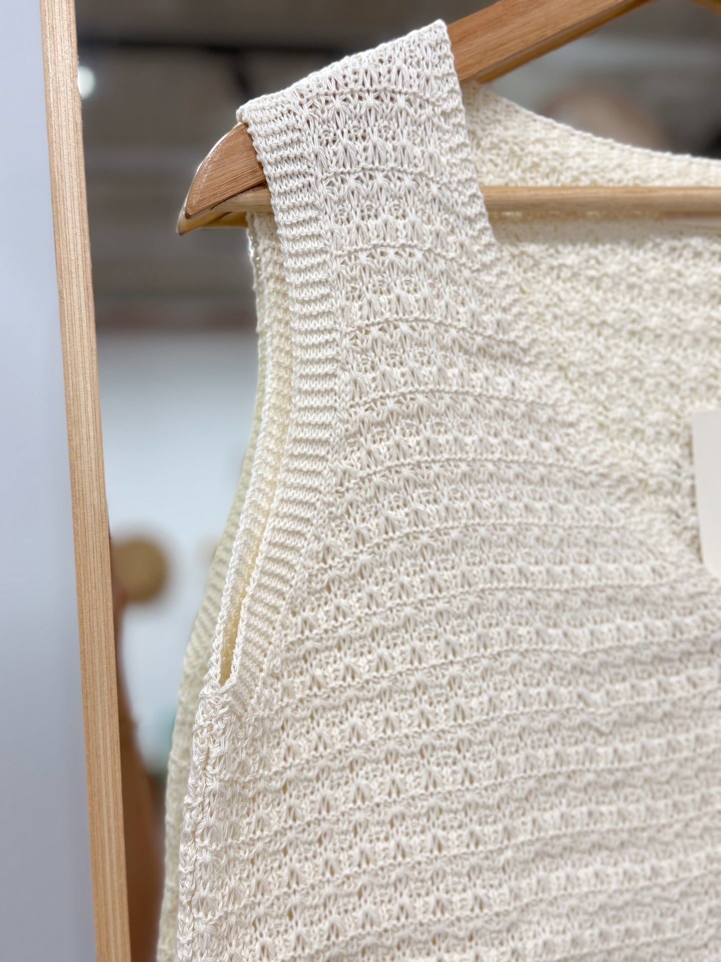 Chaleco Crochet Beige