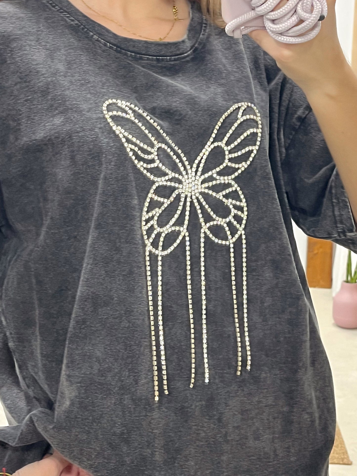 Camiseta Mariposa Strass