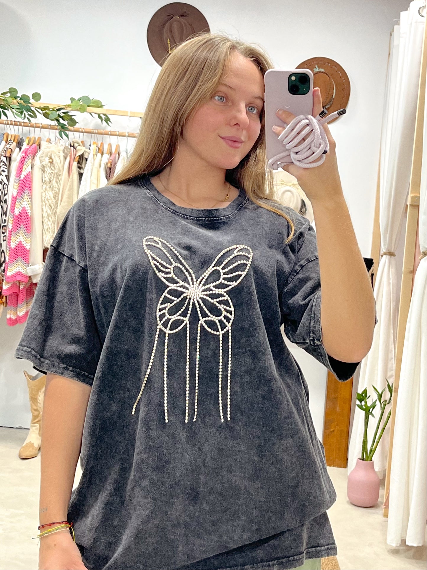 Camiseta Mariposa Strass
