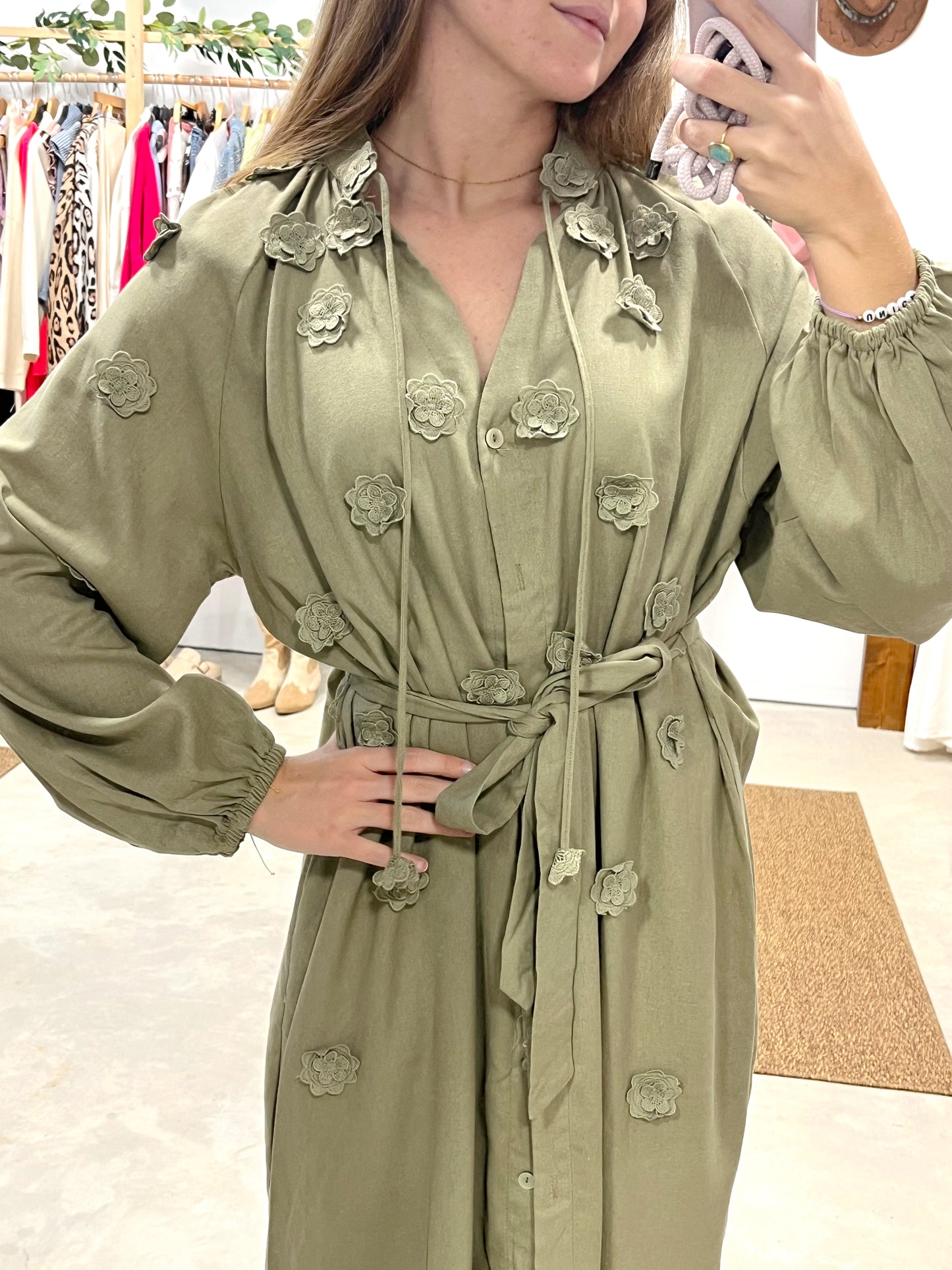 Vestido Camisero Flor