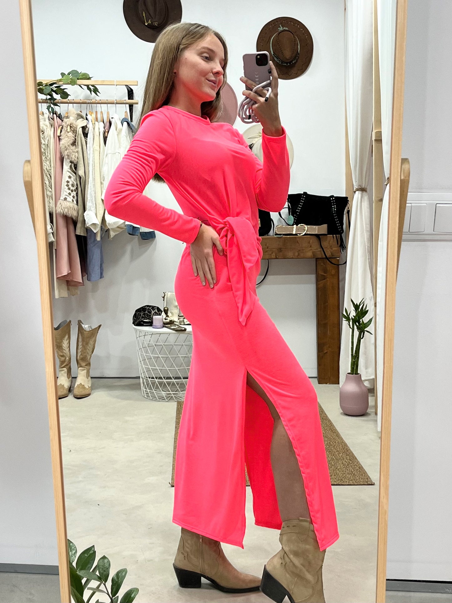 Vestido Flúor Rosa