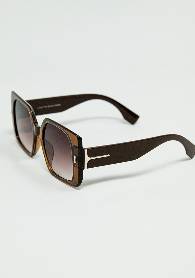 Gafas de Sol Cuadradas Marrones
