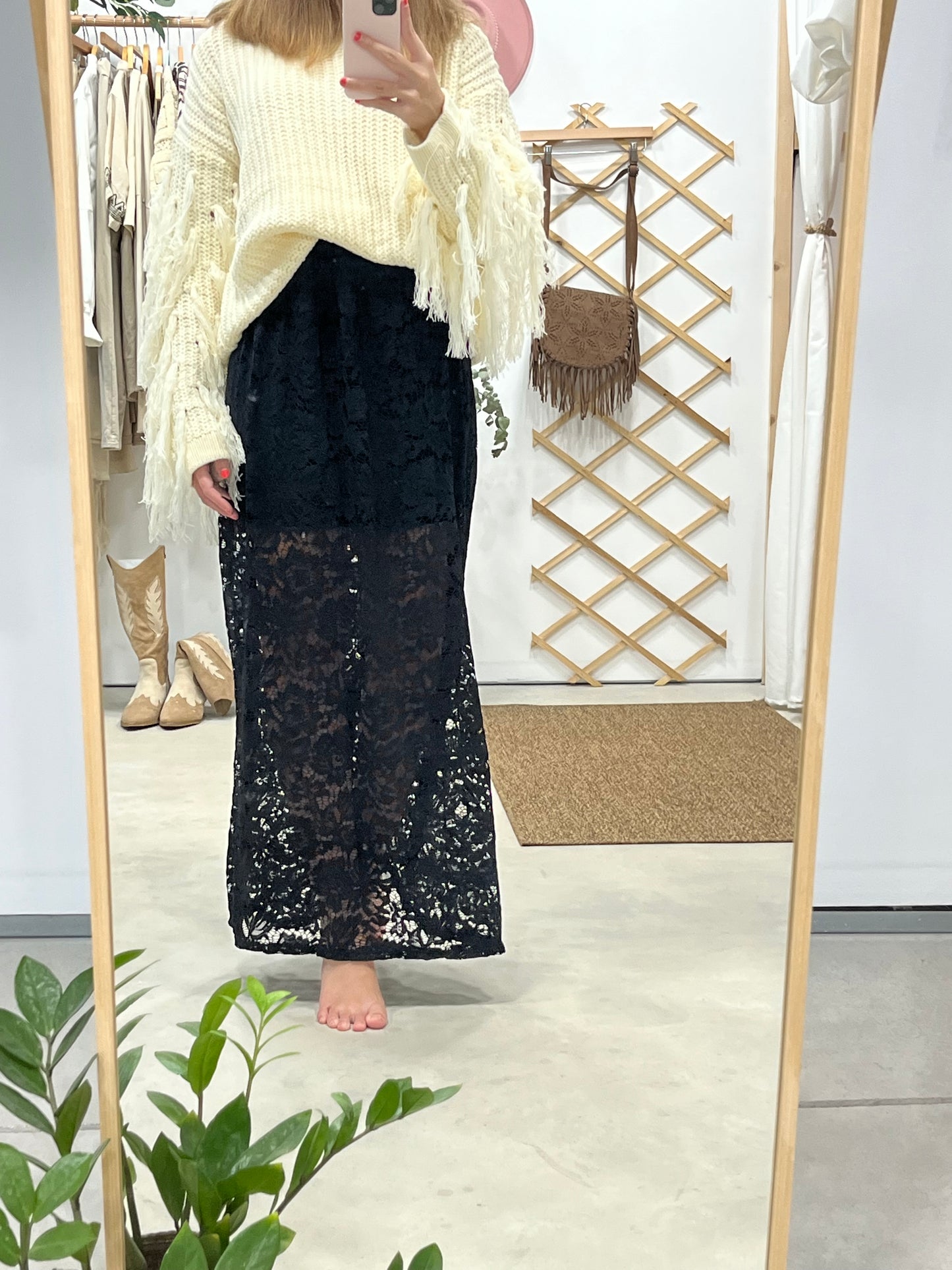 Falda Transparente Negra