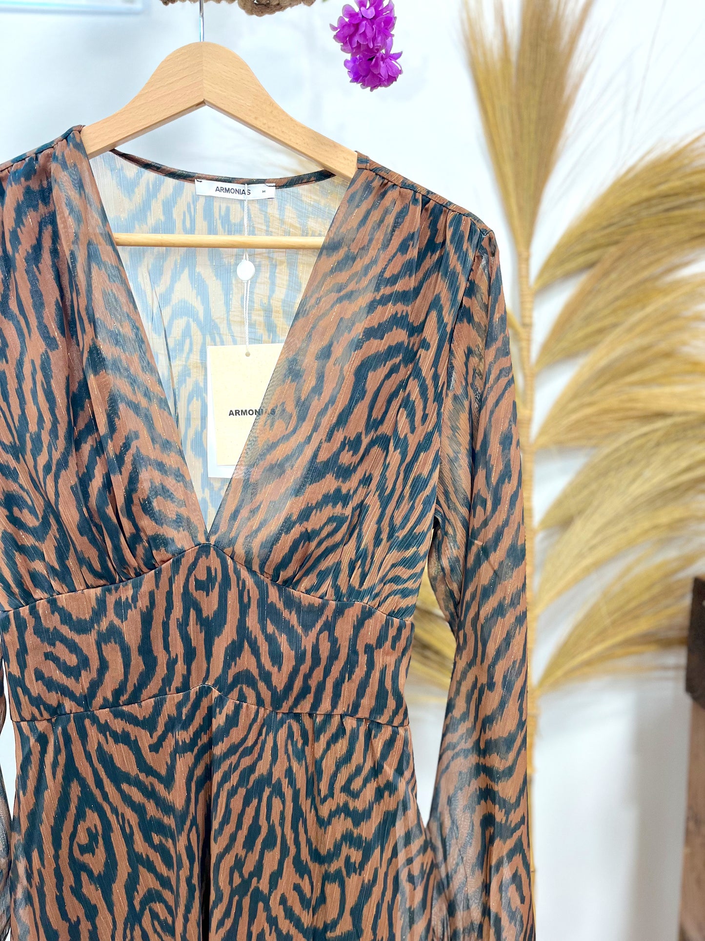 Vestido Gasa Brown