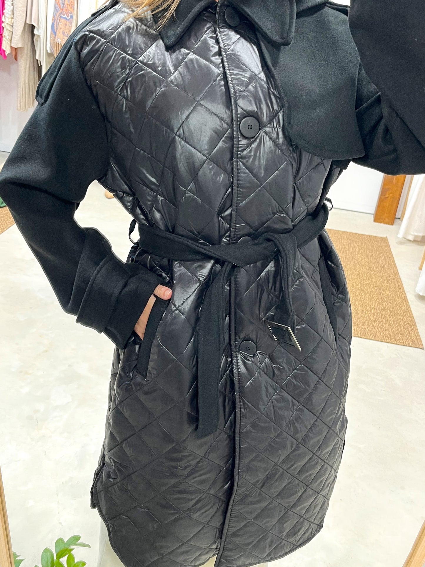 Abrigo Gabardina Black