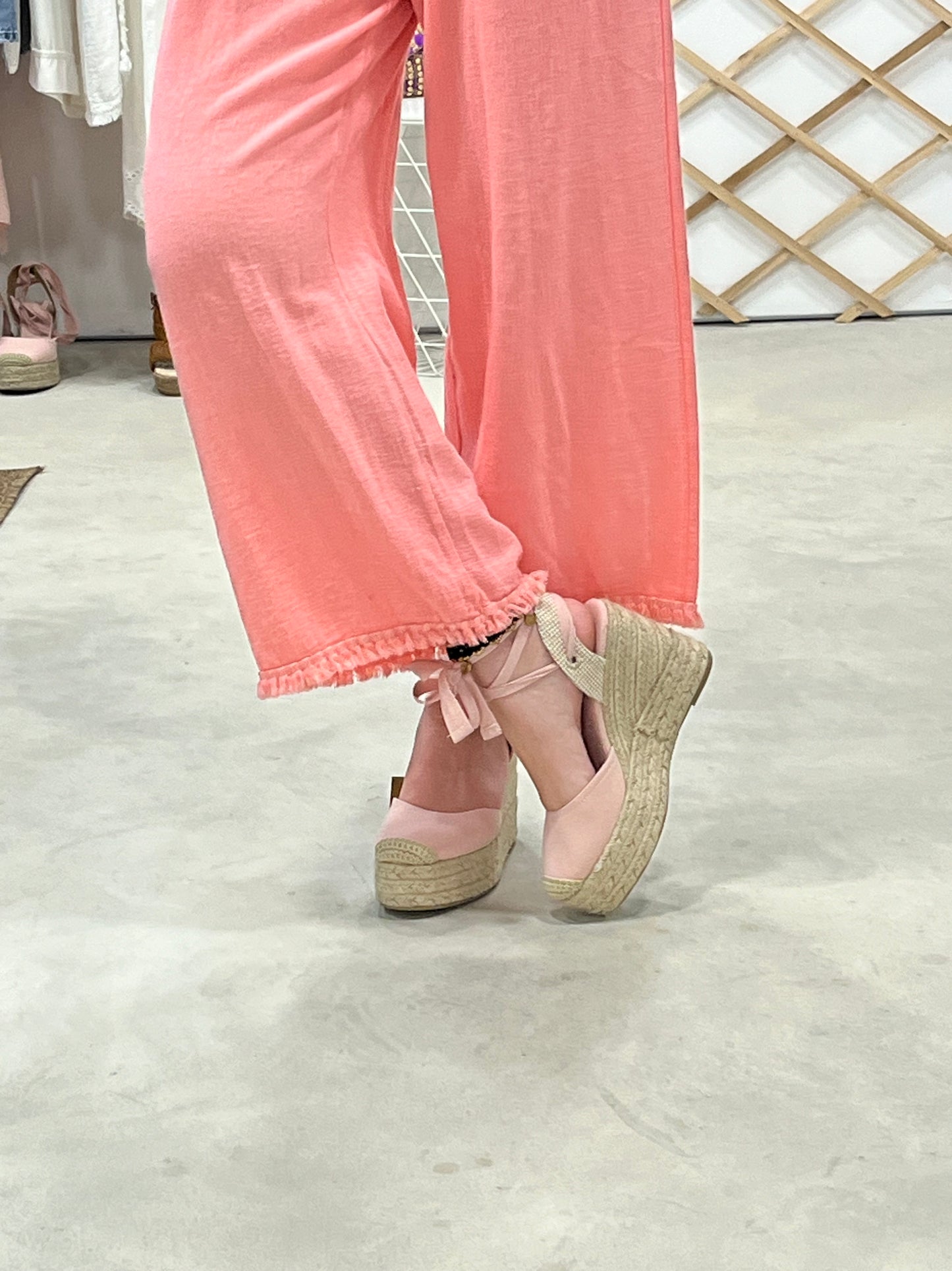 Pantalón Lino Coral