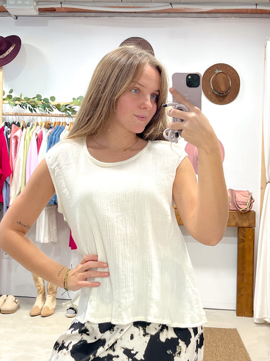 Camiseta lino crudo