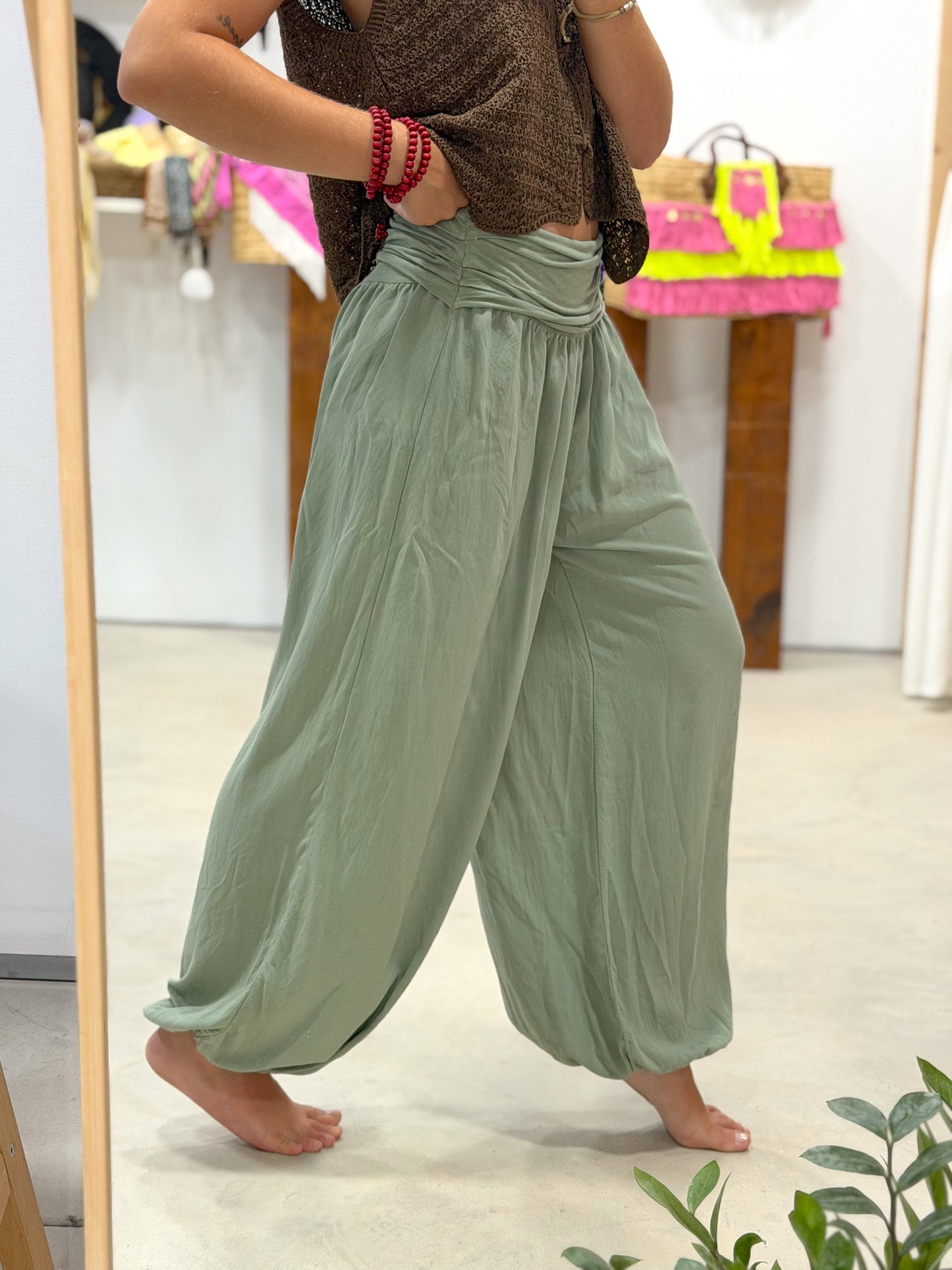 Pantalón Baggy Flow Verde