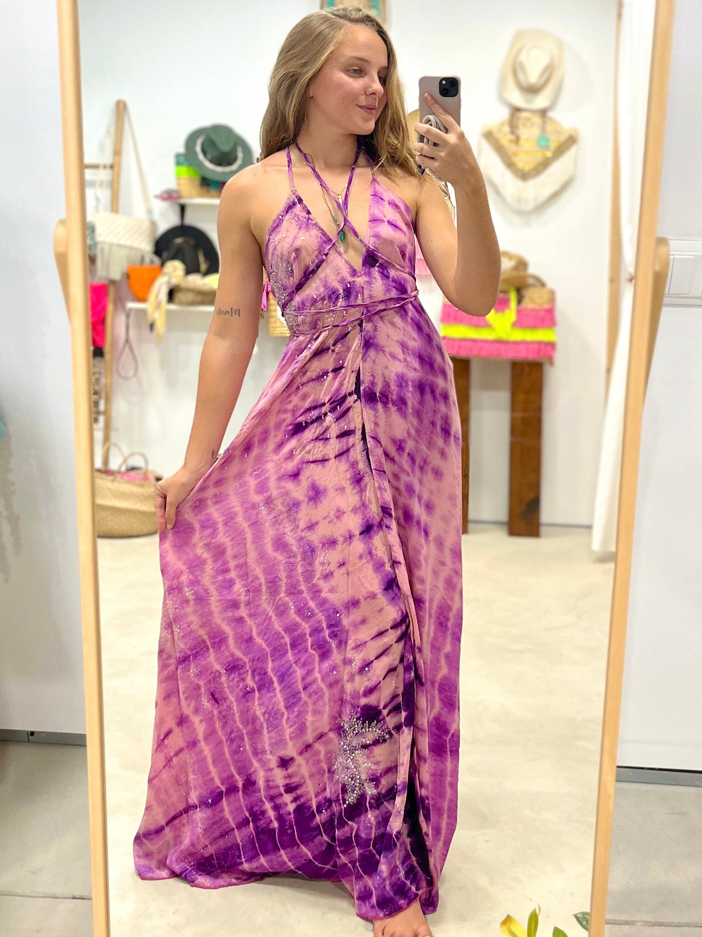 Vestido Aura Lila Brillos