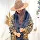 Poncho Camel con Pelito