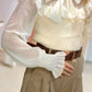 Blusa Semitransparente romántica beige