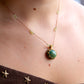 Colgante Ágata Verde Macramé