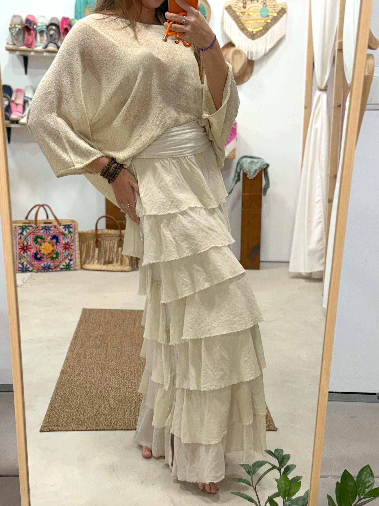 Falda Capa Bohemia Beige