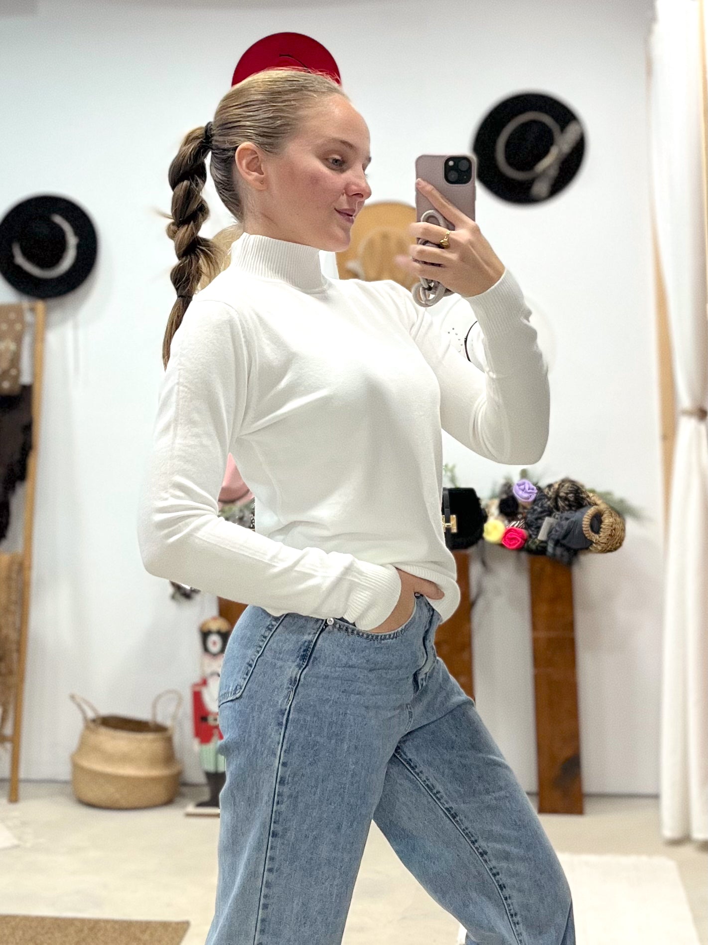 Jersey Cuello Perkings Blanco