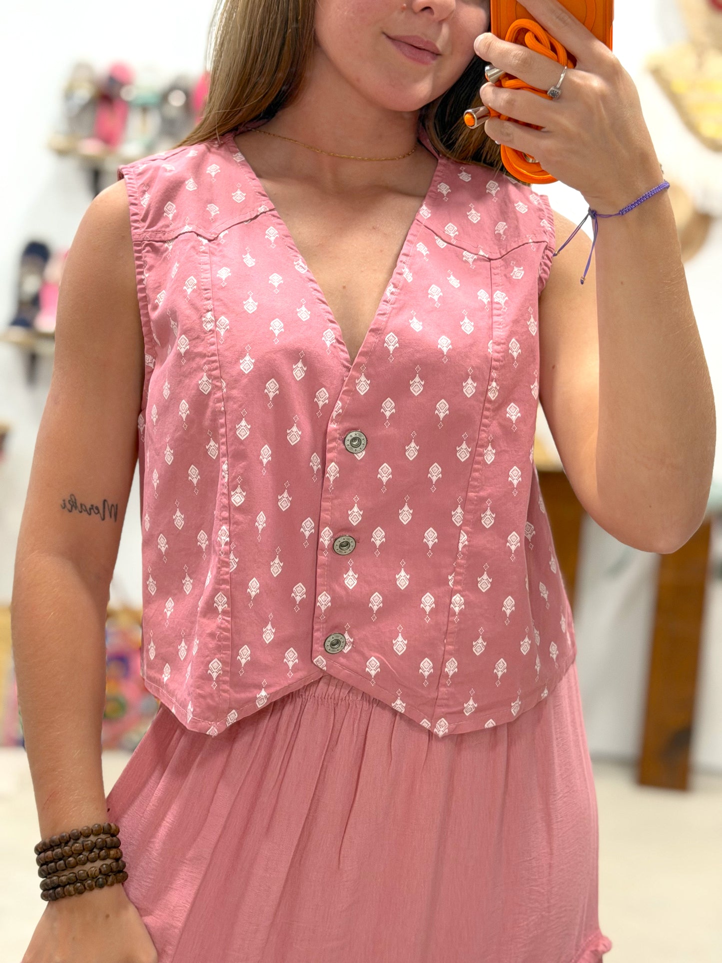 Chaleco Étnico Pink