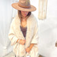 Poncho Beige con Pelito