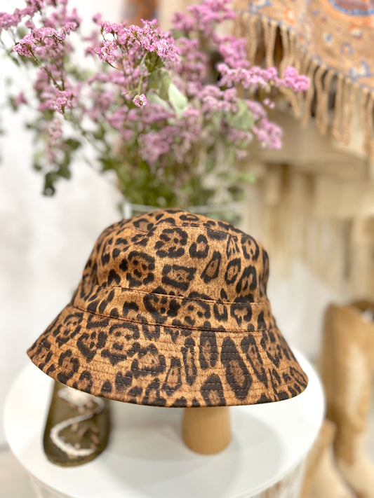 Bucket Hat Print Brown