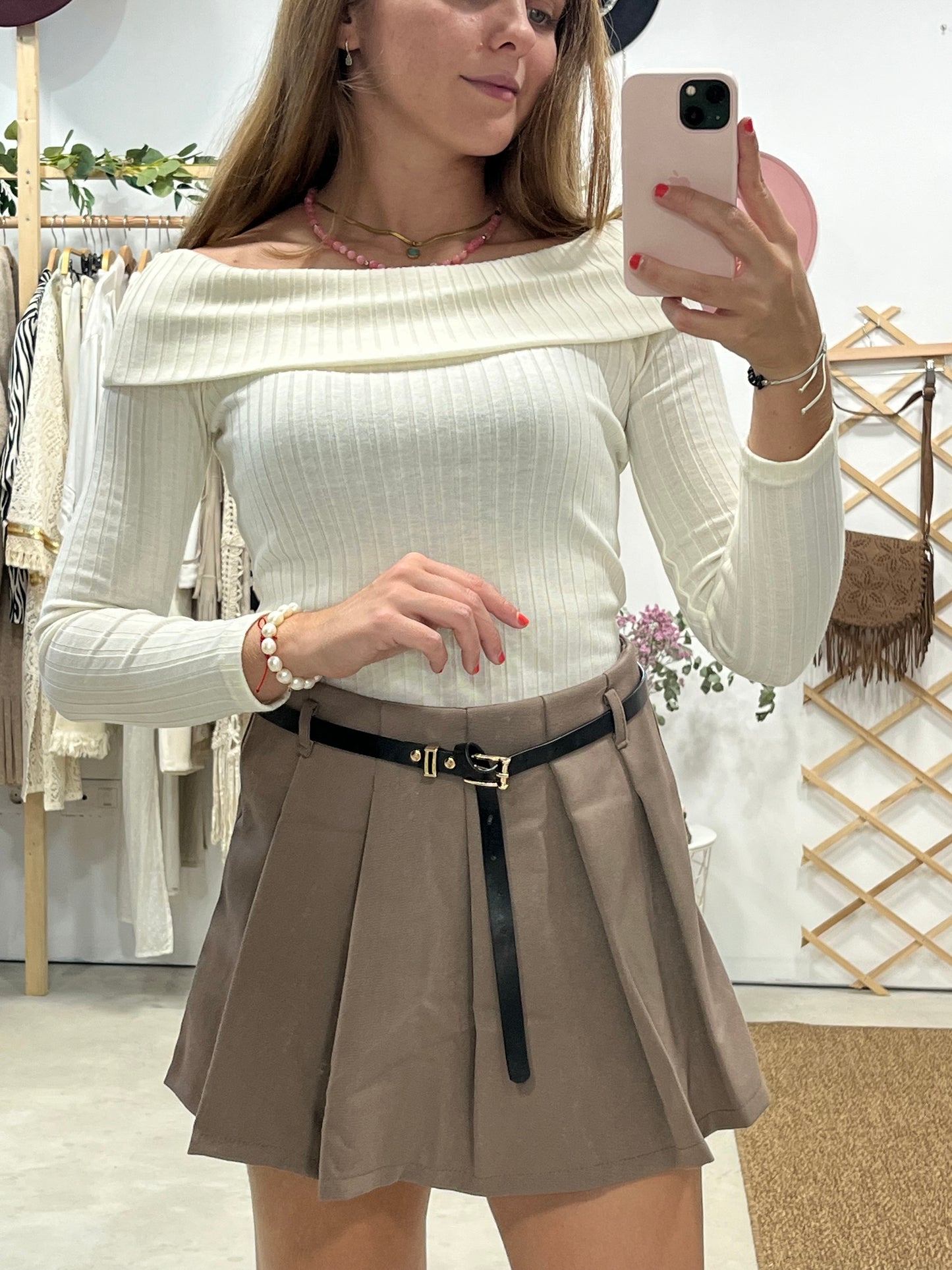 Jersey Bardot Crema