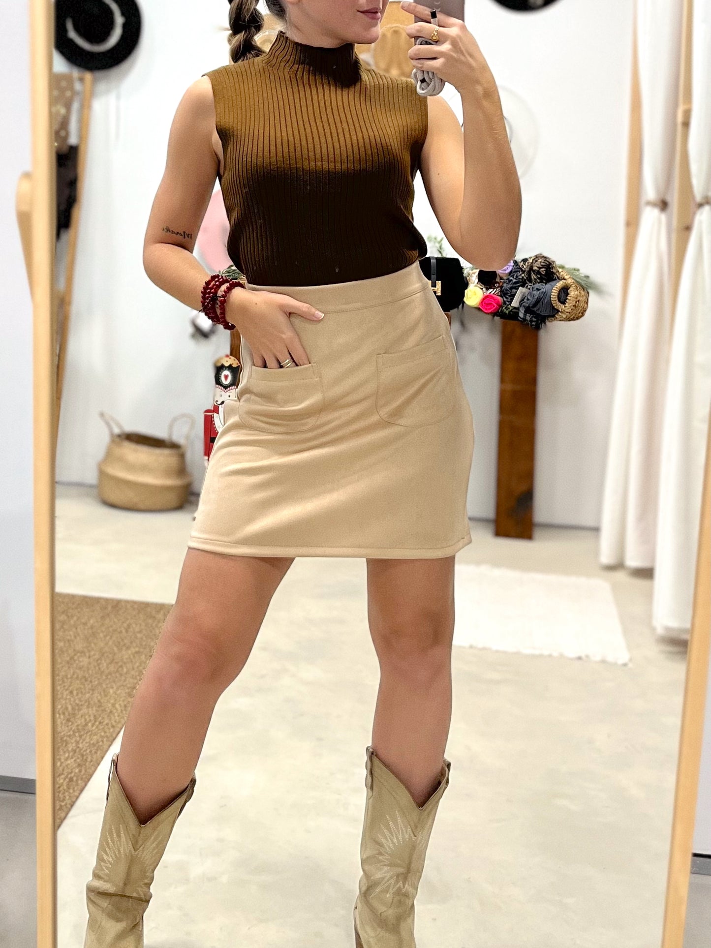 Falda Antelina Beige