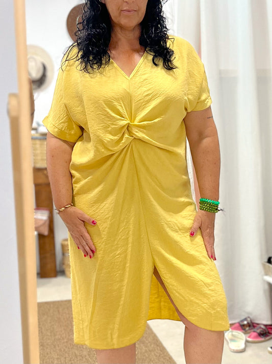 Vestido Nudo Amarillo