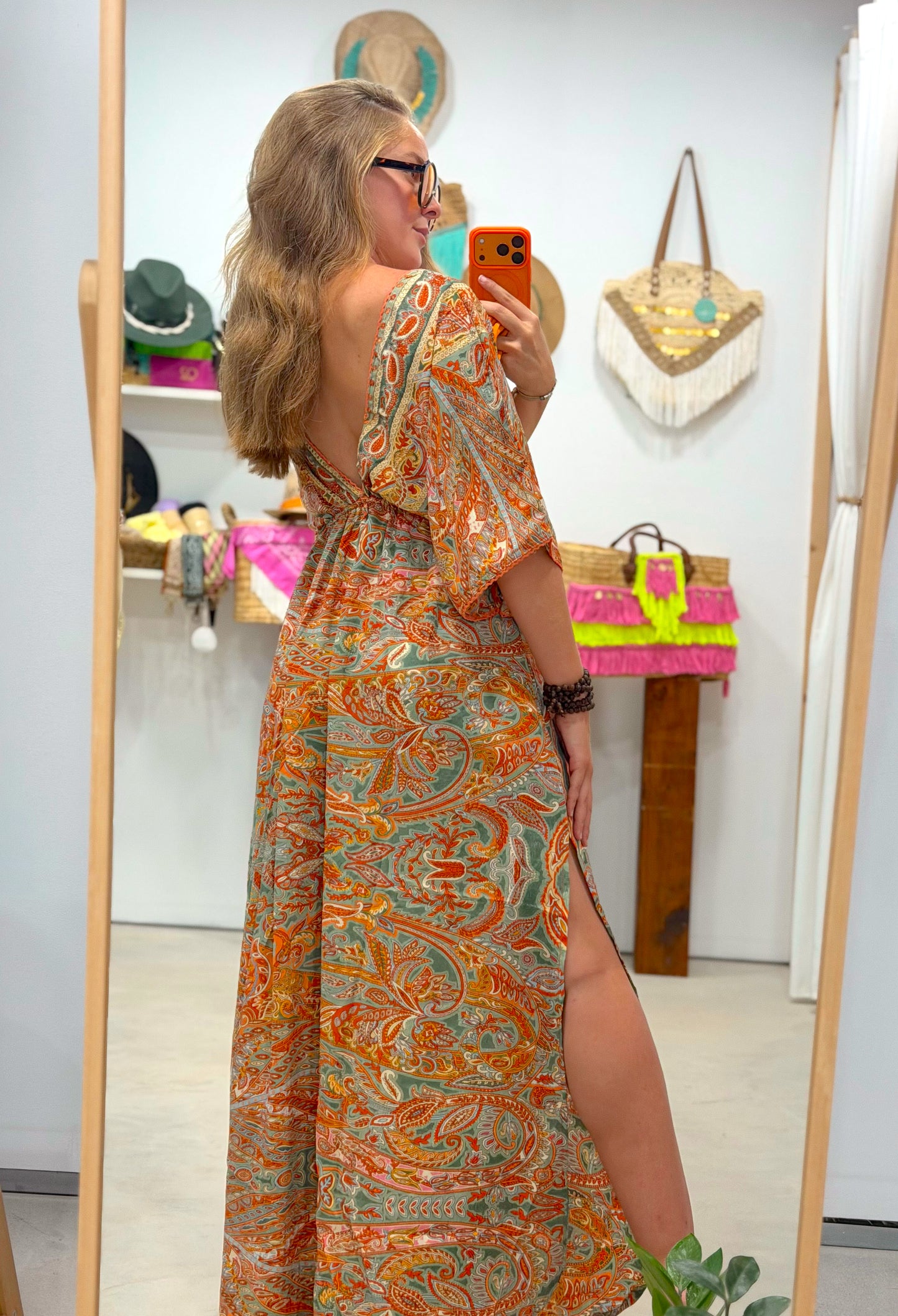 Vestido Bohemio Naranja