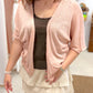 Chaqueta Hilo Rosa Brillo