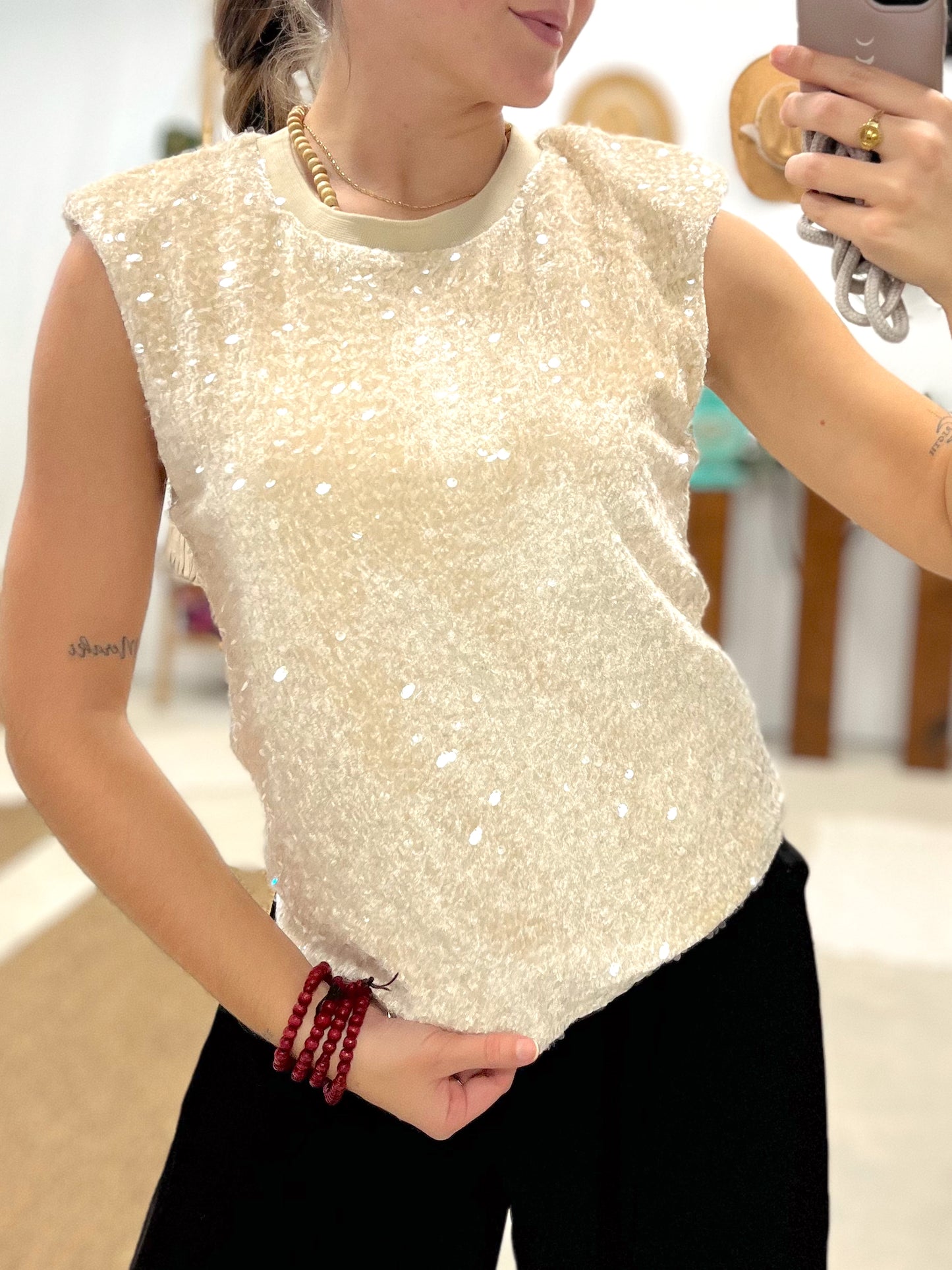 Top Terciopelo y Lentejuelas