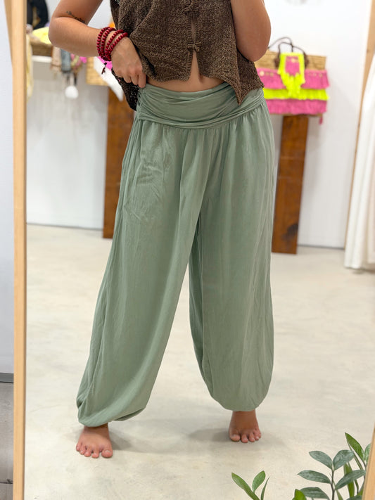 Pantalón Baggy Flow Verde