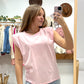 Camiseta Hombreras Rosa