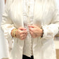 Blazer Beige Fruncida mujer
