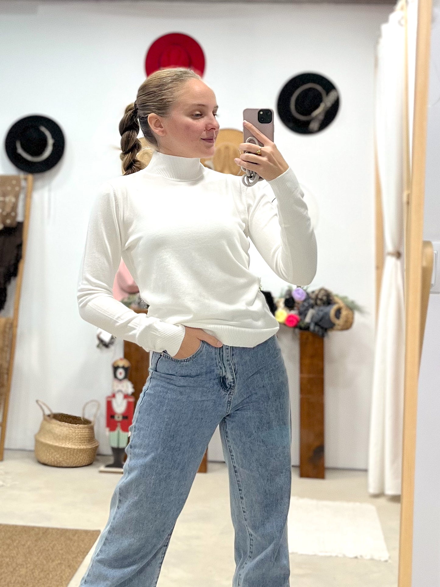 Jersey Cuello Perkings Blanco