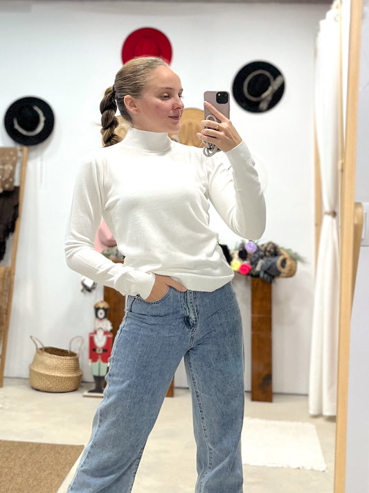 Jersey Cuello Perkings Blanco