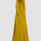 Vestido Mostaza Satinado