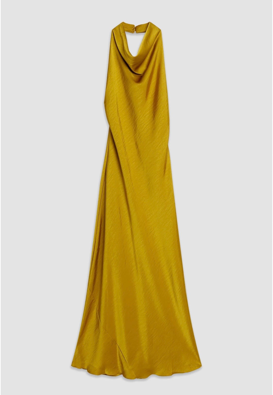 Vestido Mostaza Satinado