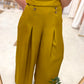 Pantalón Mostaza Satinado