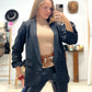 Blazer Negra Fruncida mujer