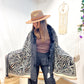 Poncho Print con Pelito