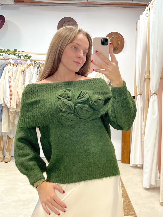 Jersey Rosas Verde
