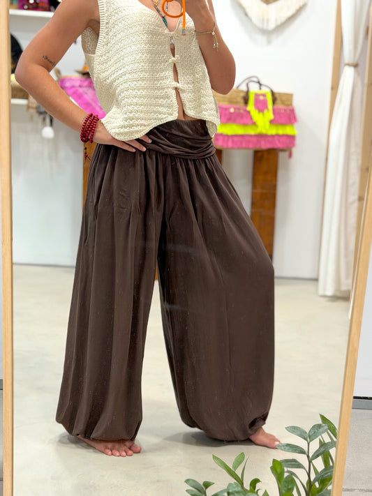 Pantalón Baggy Flow Marrón