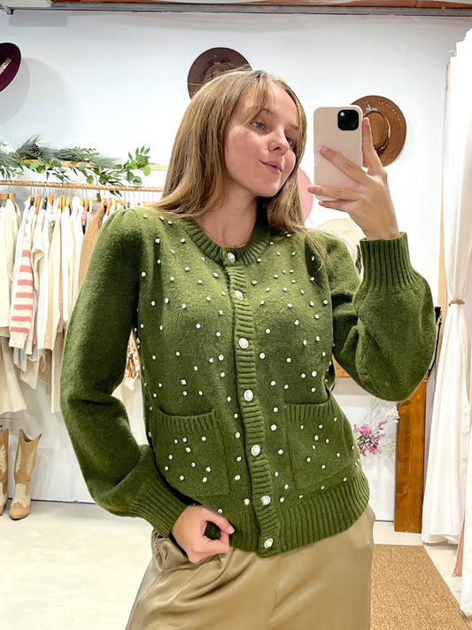 Chaqueta Brillos Verde