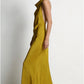 Vestido Mostaza Satinado