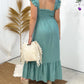 Vestido Aqua Volantes