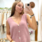 Chaleco Lana Rosa
