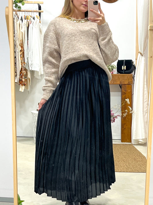 Falda Plisada Negra